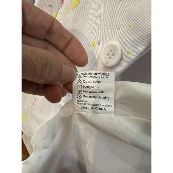 Paint Splatter & Pentagram 2-piece Set Kids Size 12 Years Halloween Costume - Picture 7 of 9